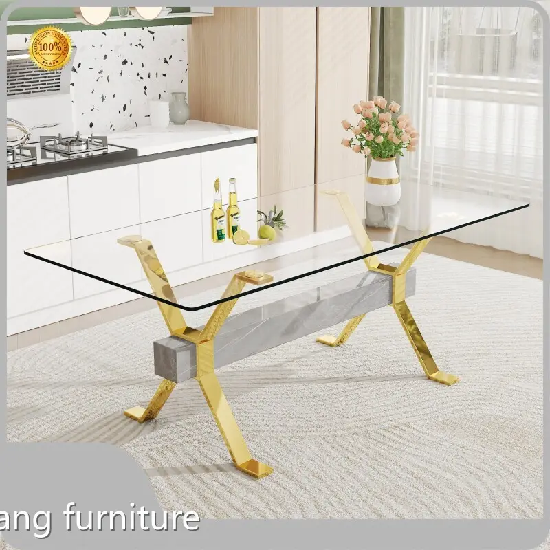 Gersto Furniture Brand Tempered Glass Dining Table Set Supplier 1