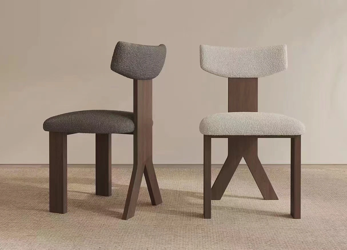 Nordic home dining chair light luxury modern simple table chair comfortable leather chair 1