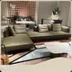 Sofá de cuero para sala de estar Gersto Furniture-1 1