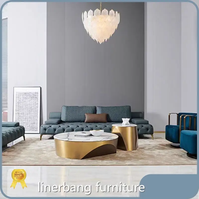 Sofá de cuero para sala de estar OEM Gersto Furniture 1
