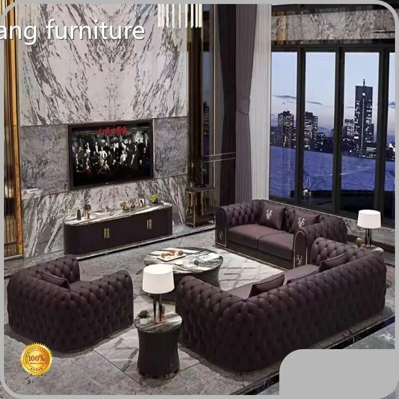 빈티지 가죽 소파 세트 Gersto Furniture 제조 1
