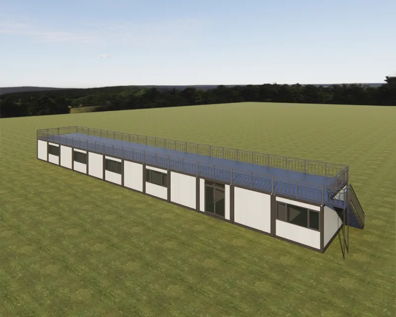 Custom Flat Pack Shipping Container Homes W6000*L36000*L2800mm DXH 3