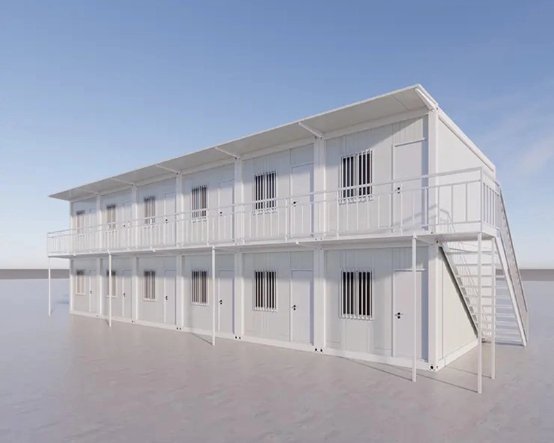 2階建てプレハブ学生寮 1