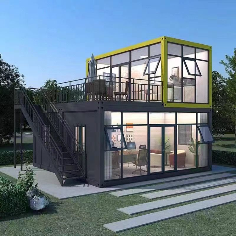 Supplier Low Cost Modular Unit Home Basin Cheap Prefabricated Container Homes Two Storey 2 Floor Prefab Modular House For Europe 2