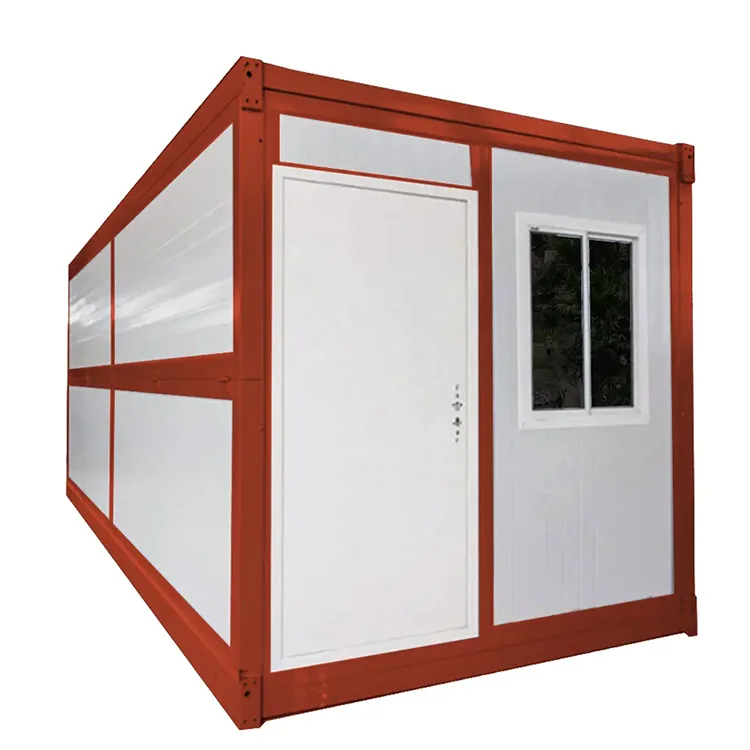 Fornecedor de luxo China barato recipiente dobrável portátil casa pré-fabricada empilhável casa pré-fabricada dobrável 5