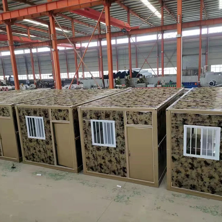 Fabrik ausklappbares Fertigcontainerhaus China Falthaus Mobiles faltbares Fertighaus Zwei Zimmer, eine Halle1 4