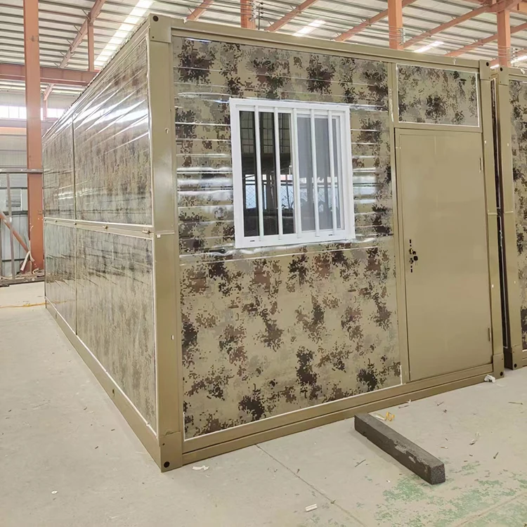 Fabrik ausklappbares Fertigcontainerhaus China Falthaus Mobiles faltbares Fertighaus Zwei Zimmer, eine Halle1 6