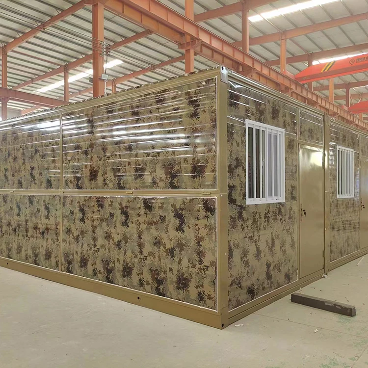 Fabrik ausklappbares Fertigcontainerhaus China Falthaus Mobiles faltbares Fertighaus Zwei Zimmer, eine Halle1 5