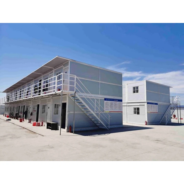 Wholesale Custom Prefabricated Foldable Rate Homes Rack Folding Partitions Prefab House Double Floors Container Home For Sale 7