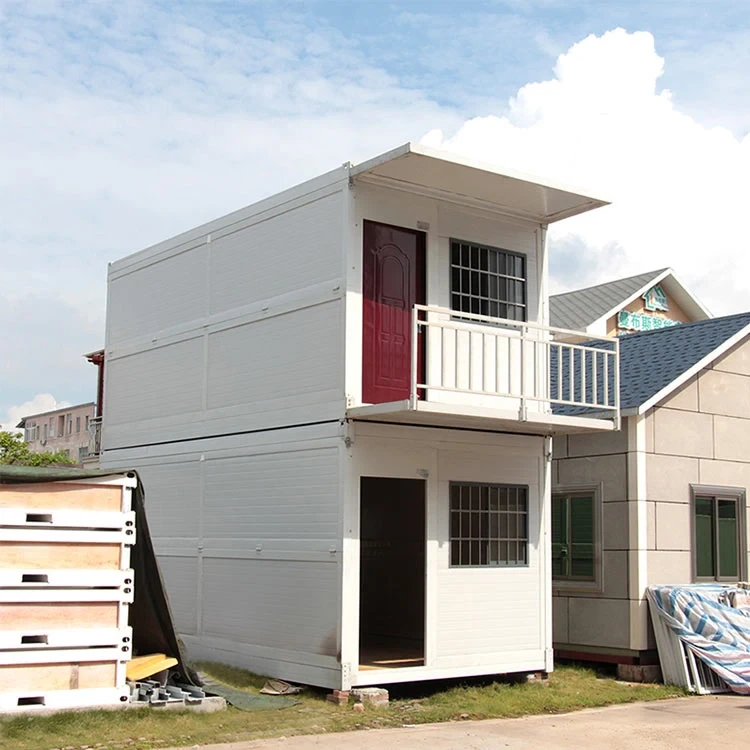 Grosir Rak Rumah Tingkat Lipat Prefabrikasi Kustom Partisi Lipat Rumah Prefab Rumah Kontainer Lantai Ganda untuk Dijual 1