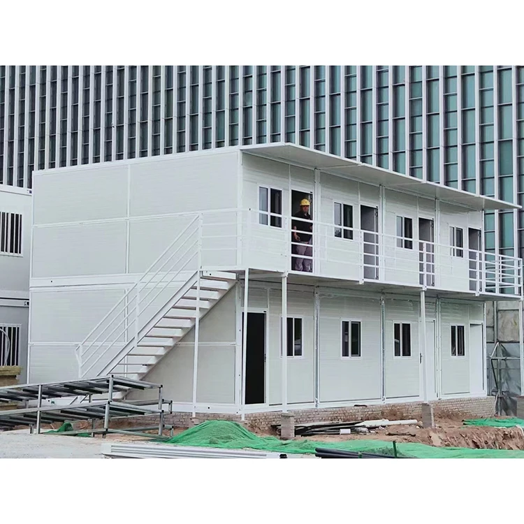 Wholesale Custom Prefabricated Foldable Rate Homes Rack Folding Partitions Prefab House Double Floors Container Home For Sale 6