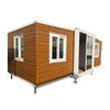 Ruim uitbreidbaar containerhuis met 2 slaapkamers: op maat gemaakt prefab vouwhuis van 20ft/40ft 1