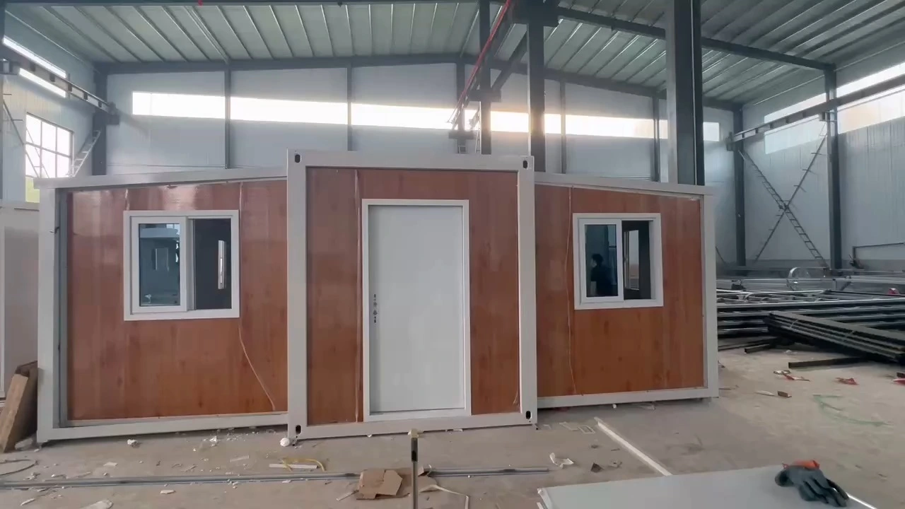 Casa prefabricada expandible personalizable definitiva: contenedor plegable de doble ala 3 en 1 con baño & Cocina 1