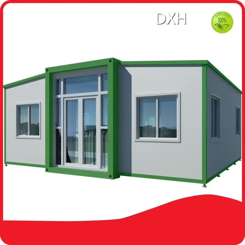 DXH Brand Foldable Shipping Container Home Modern Sandwich Panel Door Or Customized Hotel Customized Color 1