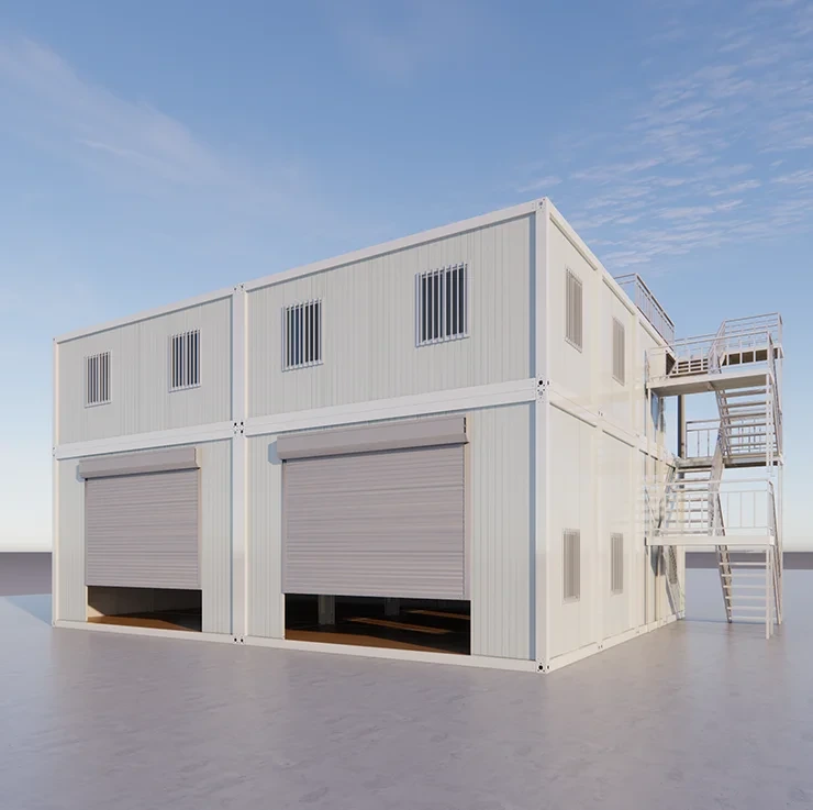 Lüks Prefabrik Villa Yapı Konteyneri Garajlı Otel Odaları 20ft 40ft 1