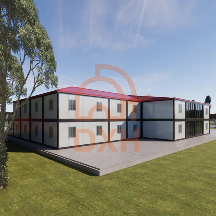 Groothandel Pasgemaakte 20ft 40ft Prefab Fast Monteer Huise Vir Skool Hospitaal Flat Pack Container Home 2