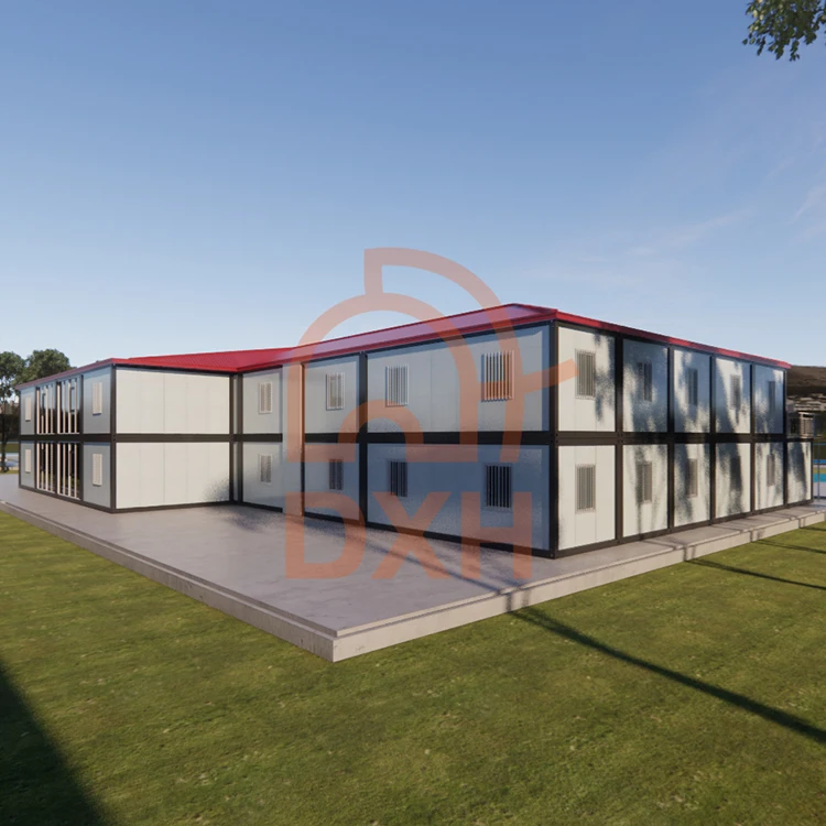 Groothandel Pasgemaakte 20ft 40ft Prefab Fast Monteer Huise Vir Skool Hospitaal Flat Pack Container Home 3