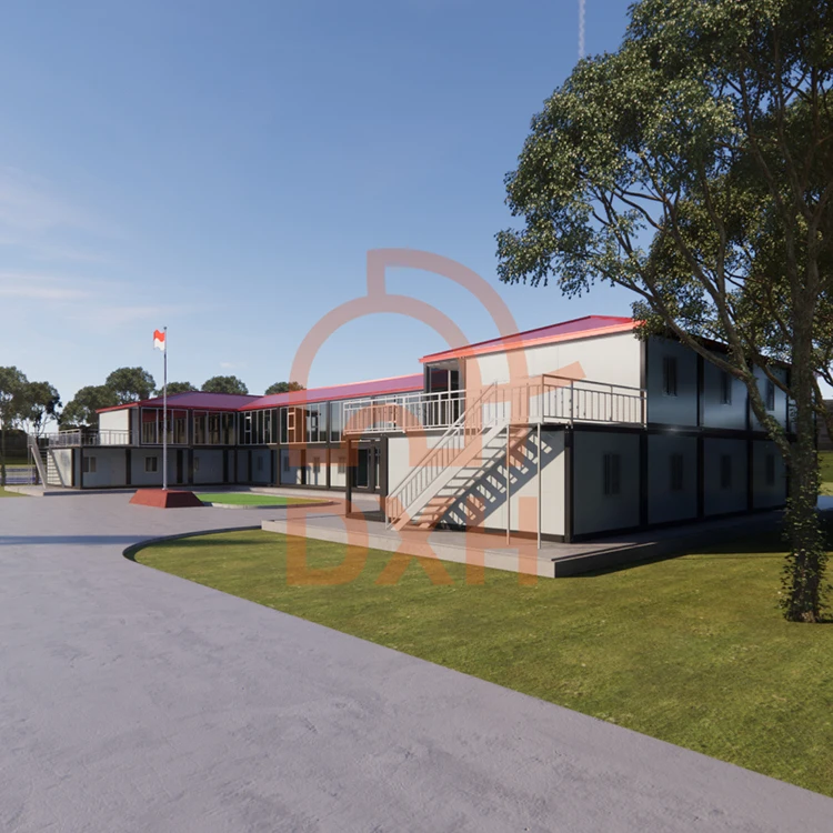Groothandel Pasgemaakte 20ft 40ft Prefab Fast Monteer Huise Vir Skool Hospitaal Flat Pack Container Home 4