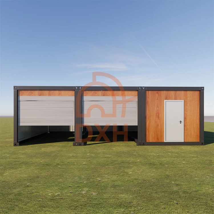 Casa de construcción de sitio temporal móvil fácil, casa contenedor de paquete plano, utilizada para almacenamiento en garaje o almacén 6