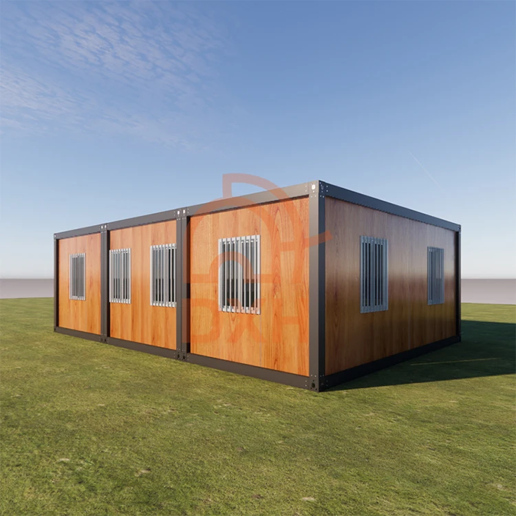 Casa de construcción de sitio temporal móvil fácil, casa contenedor de paquete plano, utilizada para almacenamiento en garaje o almacén 5