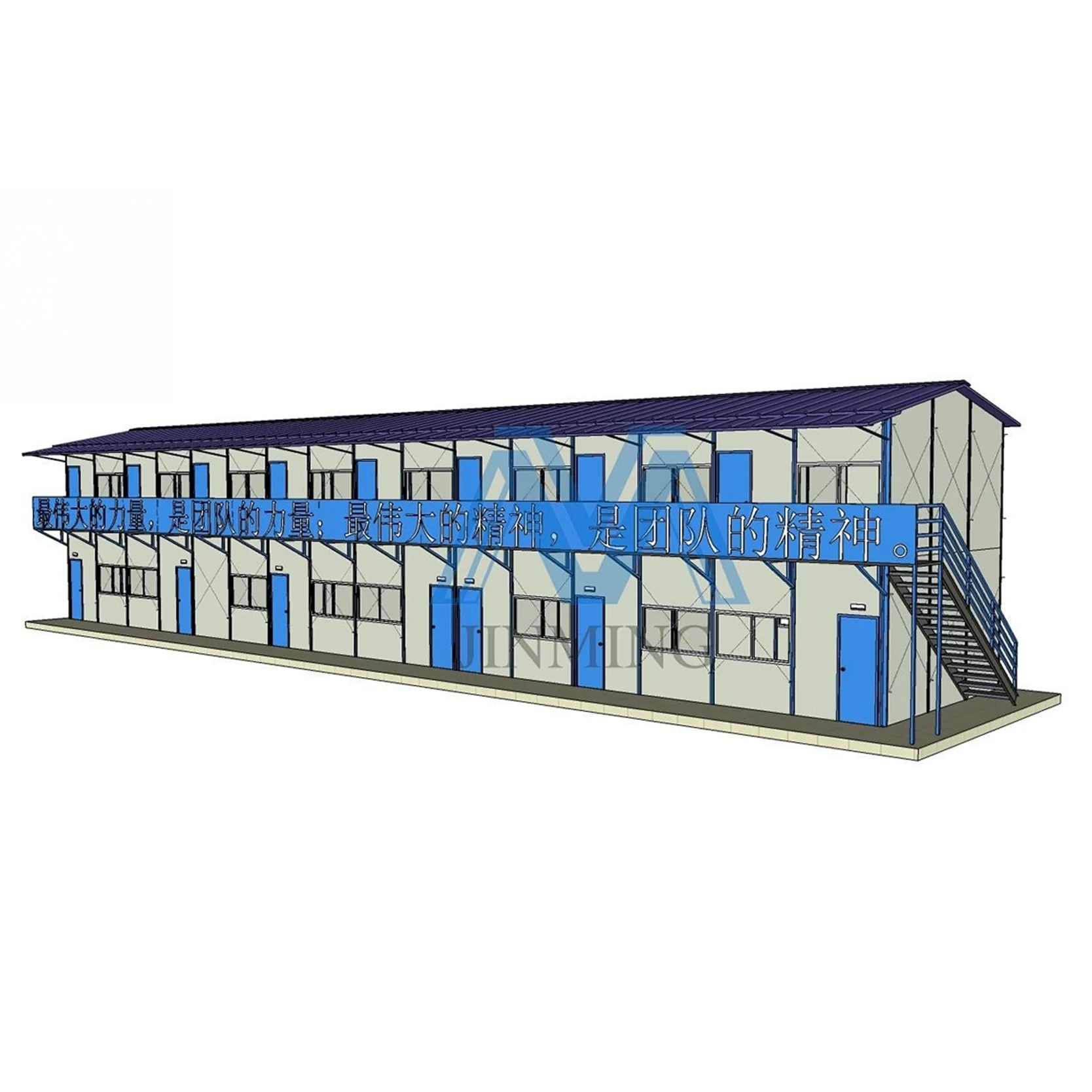 Maison préfabriquée mobile modulaire de type K à installation rapide et abordable pour les dortoirs des travailleurs & Caserne 1