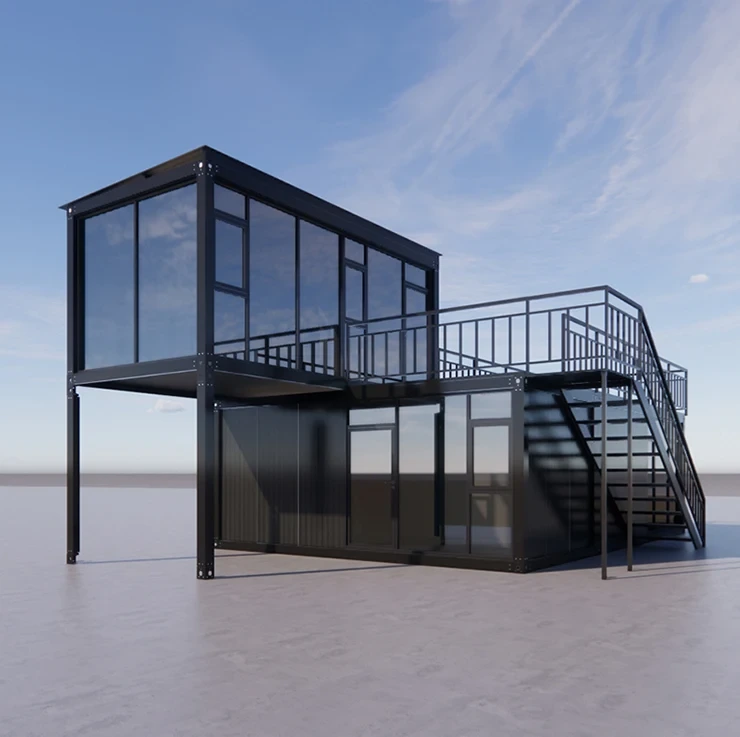 Casa pré-fabricada de contêiner de luxo modular personalizada de fábrica Casa pré-montada pré-fabricada com janelas de vidro 1