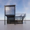 Casa pré-fabricada de contêiner de luxo modular personalizada de fábrica Casa pré-montada pré-fabricada com janelas de vidro 2