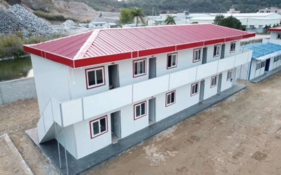 Eficiente y espaciosa: casa prefabricada de dos pisos con estructura de acero para campos de trabajo y dormitorios 1