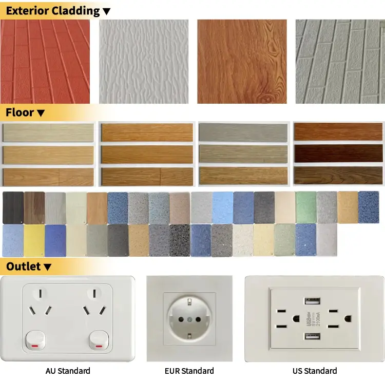 Custom Container Homes Sandwich Panel+ Decoration Ceiling Shopsmade in China 7