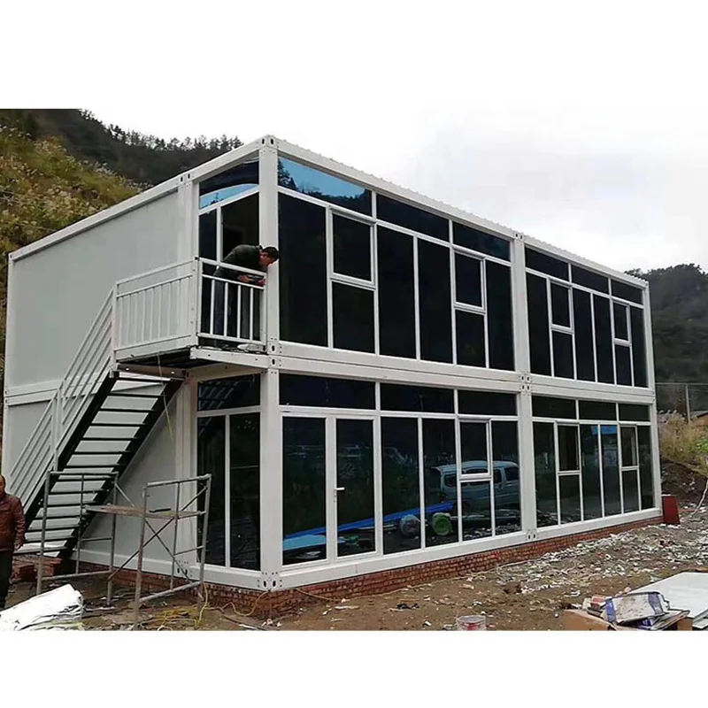 Konaklama İçin Tuvaletli Prefabrik 2 Katlı Konteyner Ev 3