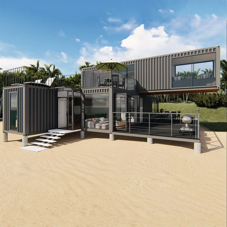 Spacieuse maison de conteneur préfabriquée de luxe de 4 chambres : & sur mesure expédiée directement ! 1