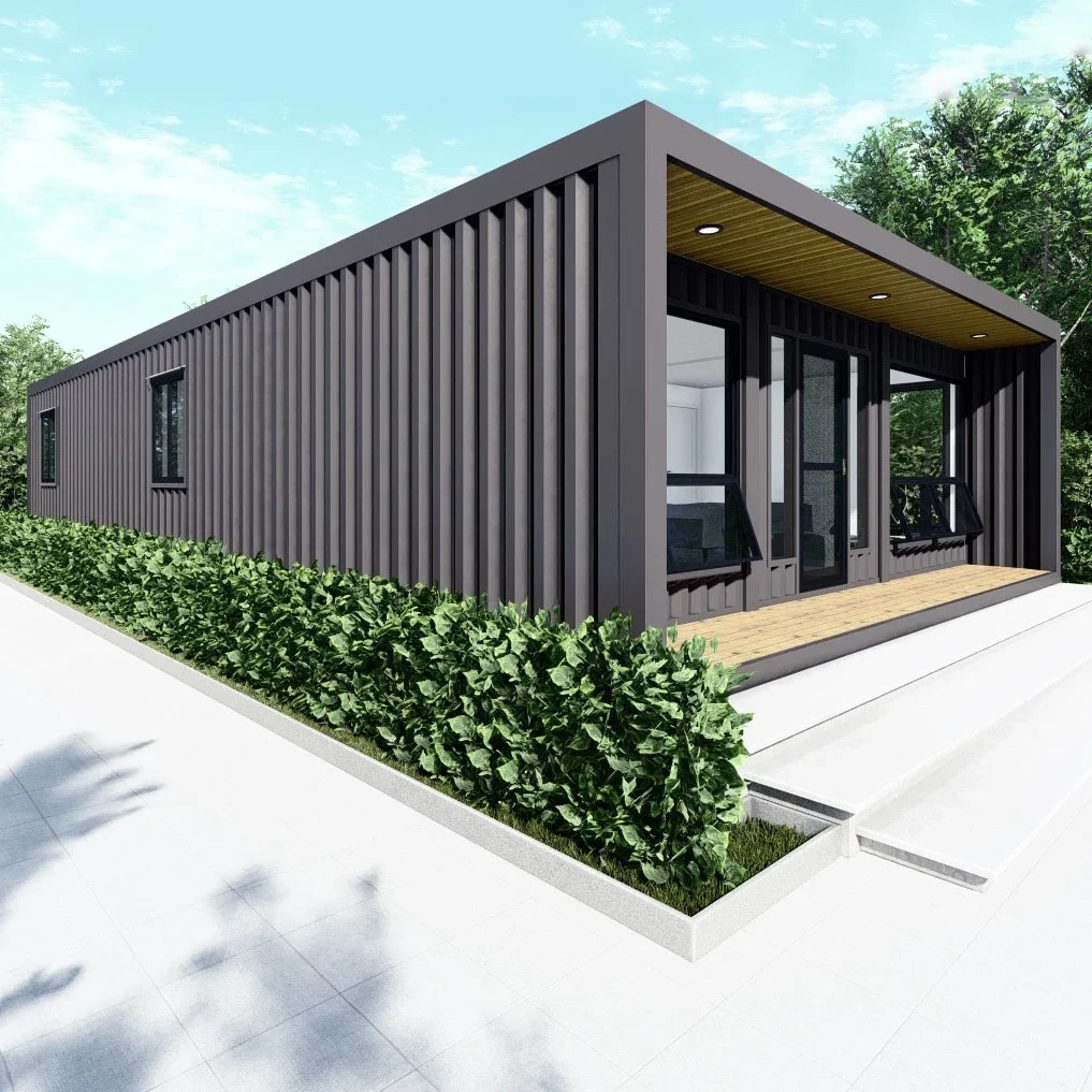 Maison préfabriquée en conteneur portable de 5 chambres - personnalisable, mobile et parfaite pour un dortoir scolaire ! 1