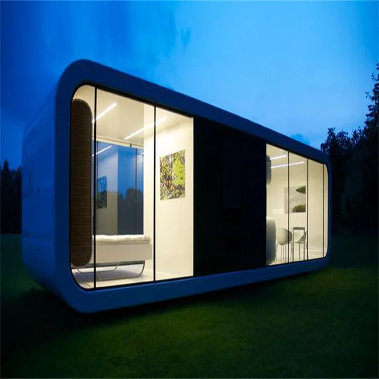 Buitelug Prefab Huis Woon En Werk Apple Hut Pasgemaakte Modulêre Ontwerp Kantoor Peul Voorafvervaardigde Huis Apple Hut 3
