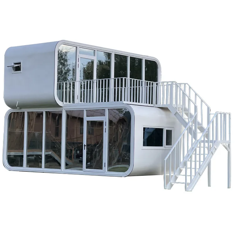 20 ft 40 ft kültéri, modern, népszerű előregyártott ház apró ház Mobil munkaház Irodaház Apple kabin 2