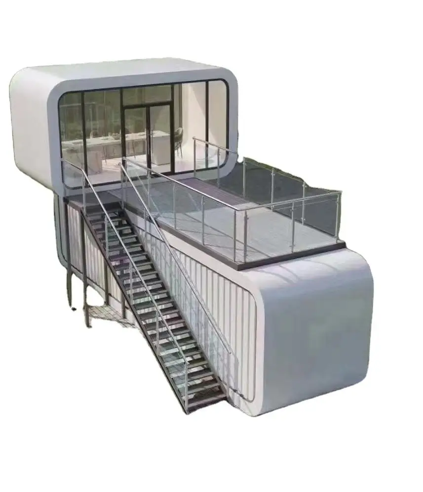 20 ft 40 ft kültéri, modern, népszerű előregyártott ház apró ház Mobil munkaház Irodaház Apple kabin 1