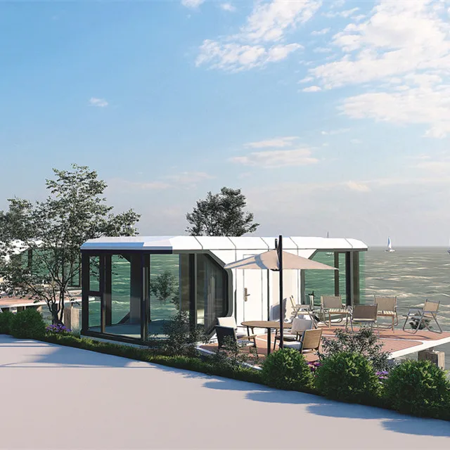 منزل حاوية مسبق الصنع للإقامة في فندق Beach Hotel، وحدة فضائية، كابينة Apple للعيش والعمل 7