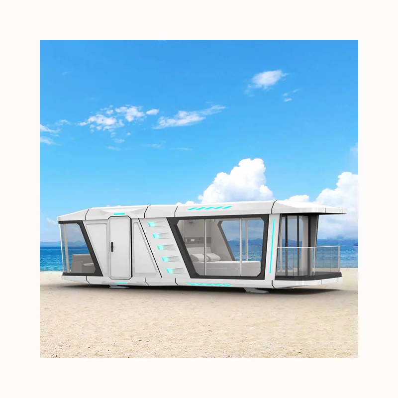 منزل حاوية مسبق الصنع للإقامة في فندق Beach Hotel، وحدة فضائية، كابينة Apple للعيش والعمل 3