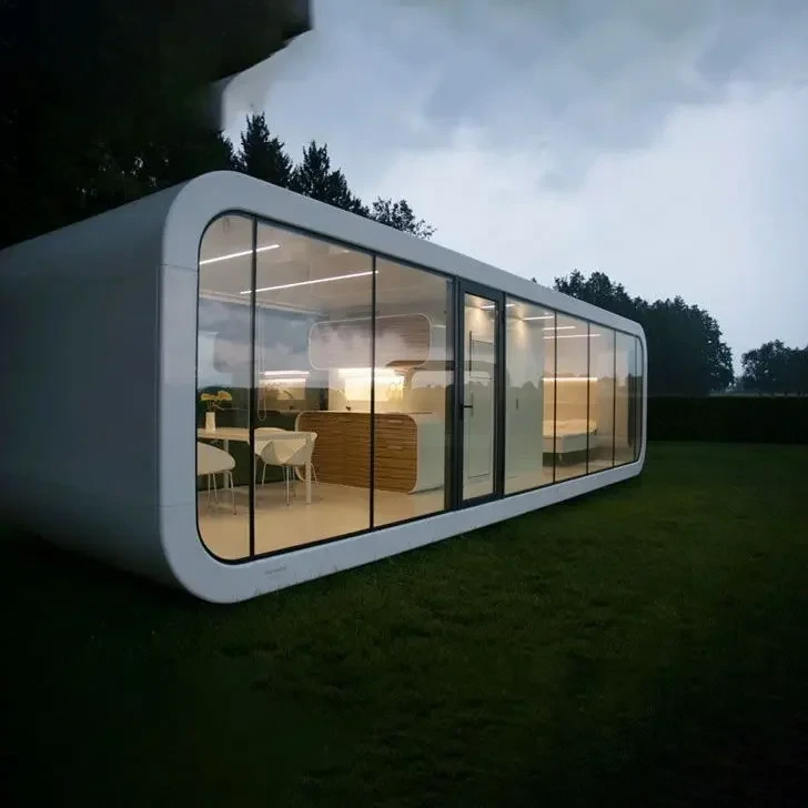 20 FT/40 FT Apple Cabin Modern Design Előregyártott házak Nappali Kerti Pod Lakókonténeres házak 1