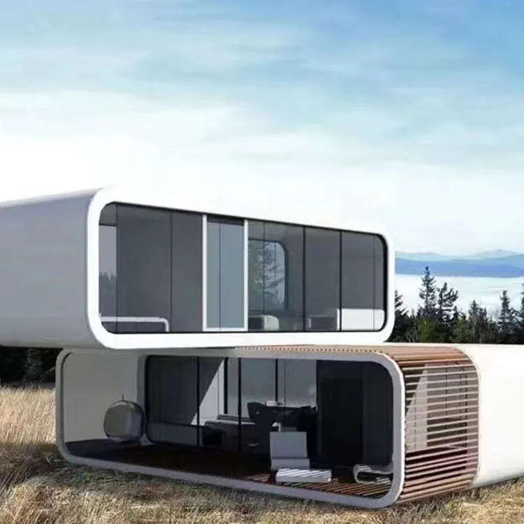 20FT / 40FT Apple Cabin التصميم الحديث للمعيشة الجاهزة والمنقولة الفاخرة والأزياء حديقة المنازل حاوية وحدات 3