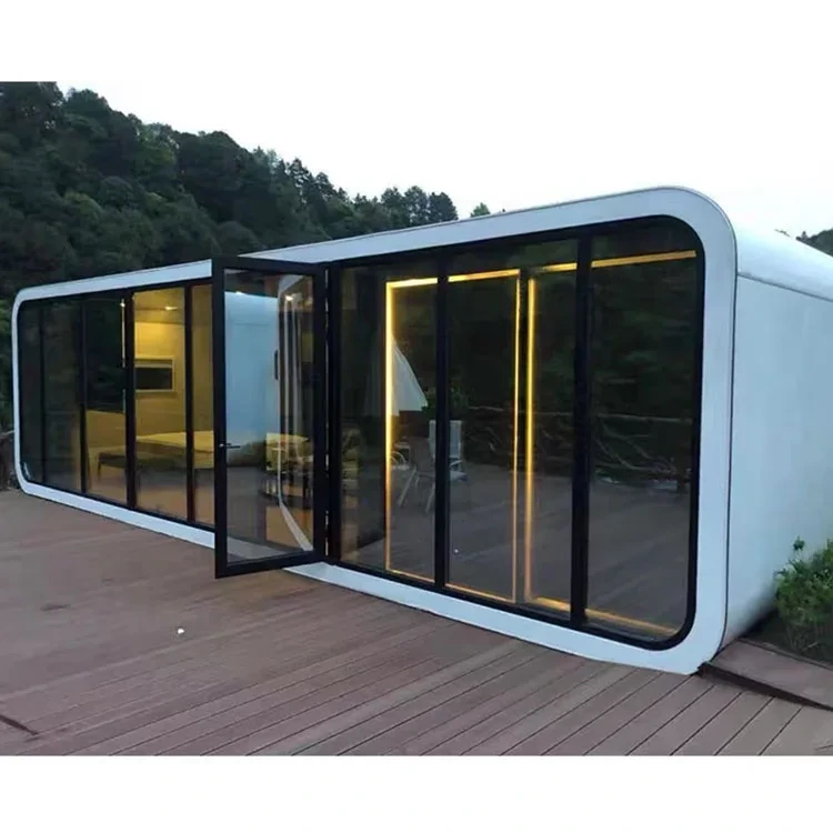 Cabine Apple de 20 pieds/40 pieds, Design moderne, préfabriqué, mobile, luxe, mode jardin, Pod, conteneur modulaire, maisons 1