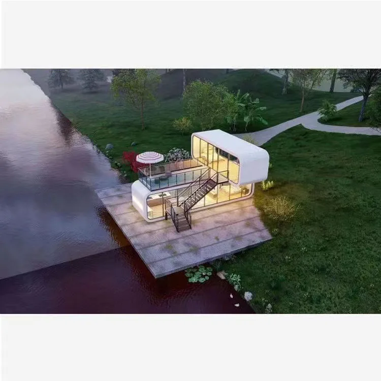 20FT / 40FT Apple Cabin التصميم الحديث للمعيشة الجاهزة والمنقولة الفاخرة والأزياء حديقة المنازل حاوية وحدات 4