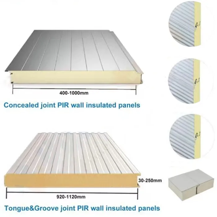 High Density Polyurethane Pir/pu/pur Sandwich Wall Roofing Panels ...