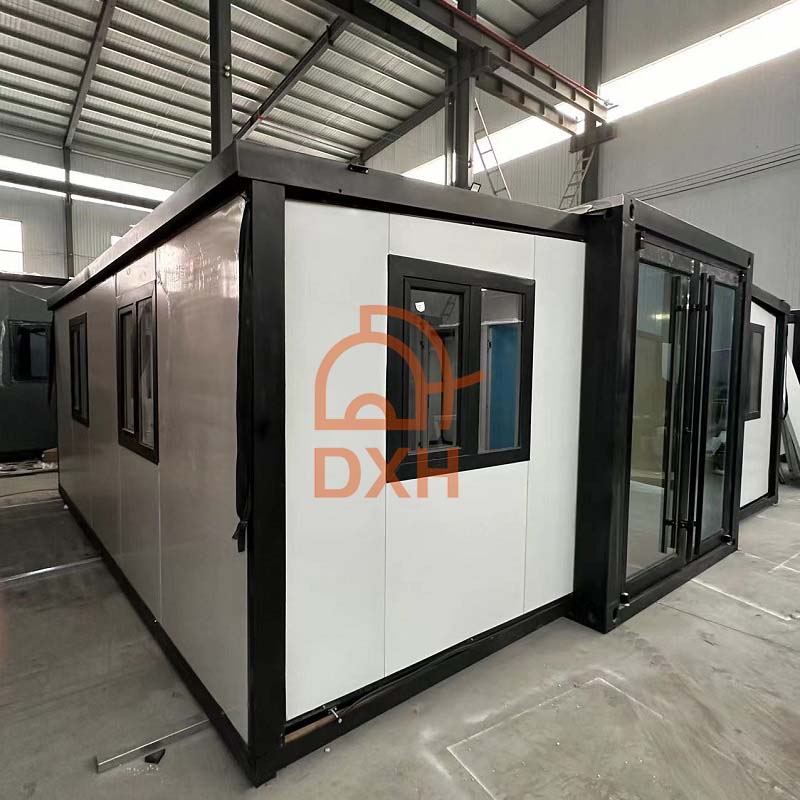 DXH التكوين القياسي 20ft منزل حاوية قابلة للتوسيع مع 2 غرف نوم 1 مطبخ 1 حمام منزل جاهز فاخر خفيف 4