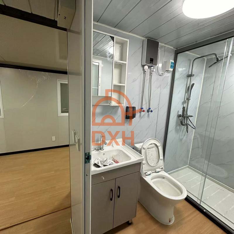DXH التكوين القياسي 20ft منزل حاوية قابلة للتوسيع مع 2 غرف نوم 1 مطبخ 1 حمام منزل جاهز فاخر خفيف 7