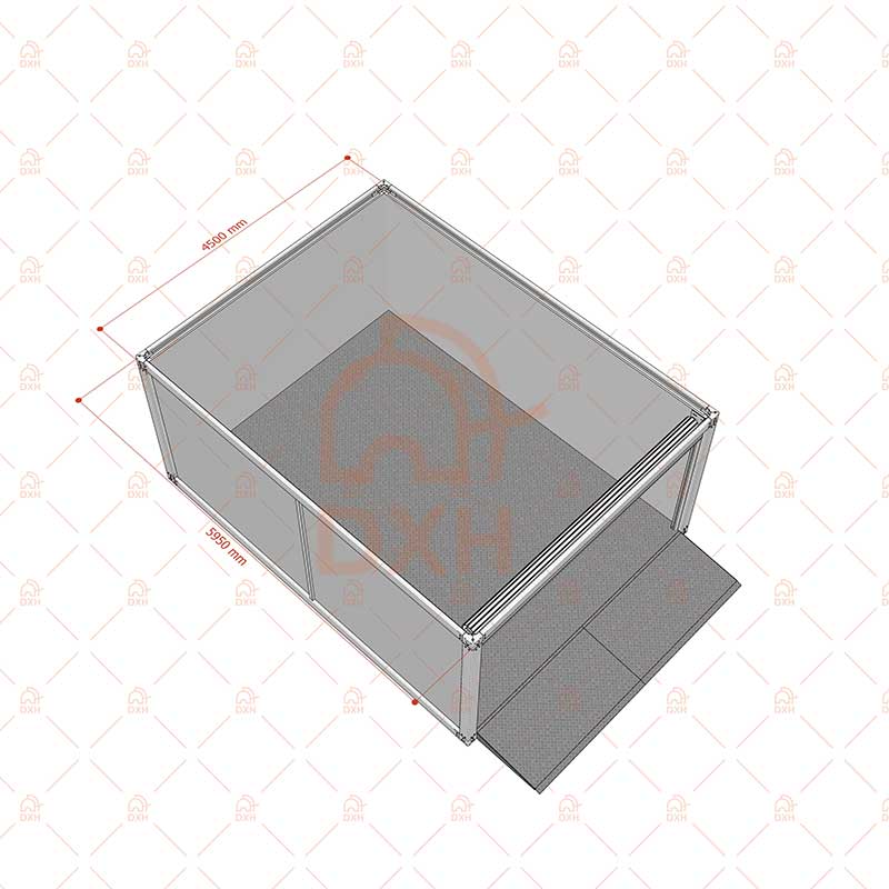 4.5mx5.95m Prefab Container Garage Layout