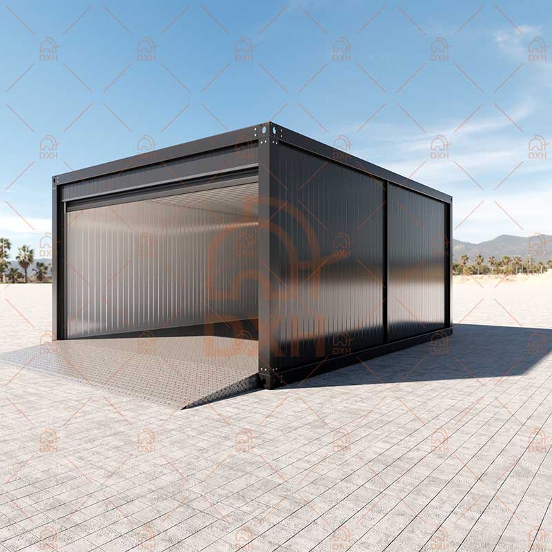 Single Car Flat Pack Container Garage with Roll-up Door