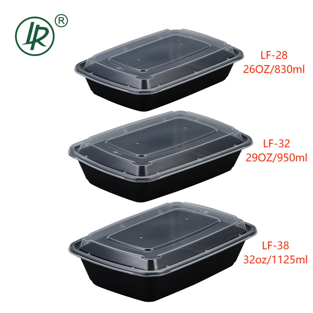 LF Series Black American Disposable Lunch Box 1