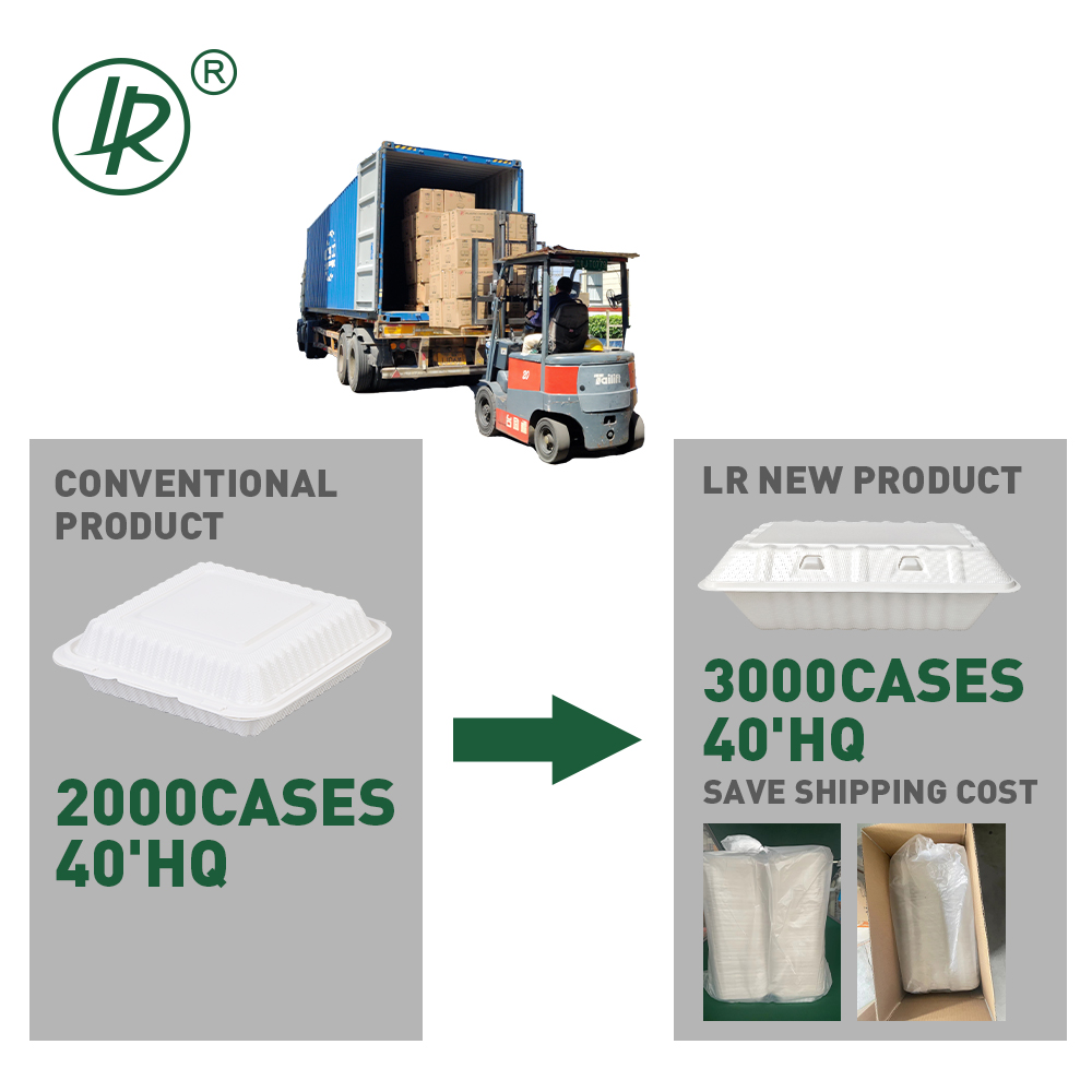 لحاويات الكيك البلاستيكية المفصلية للسوبر ماركت من Lrpacking 5
