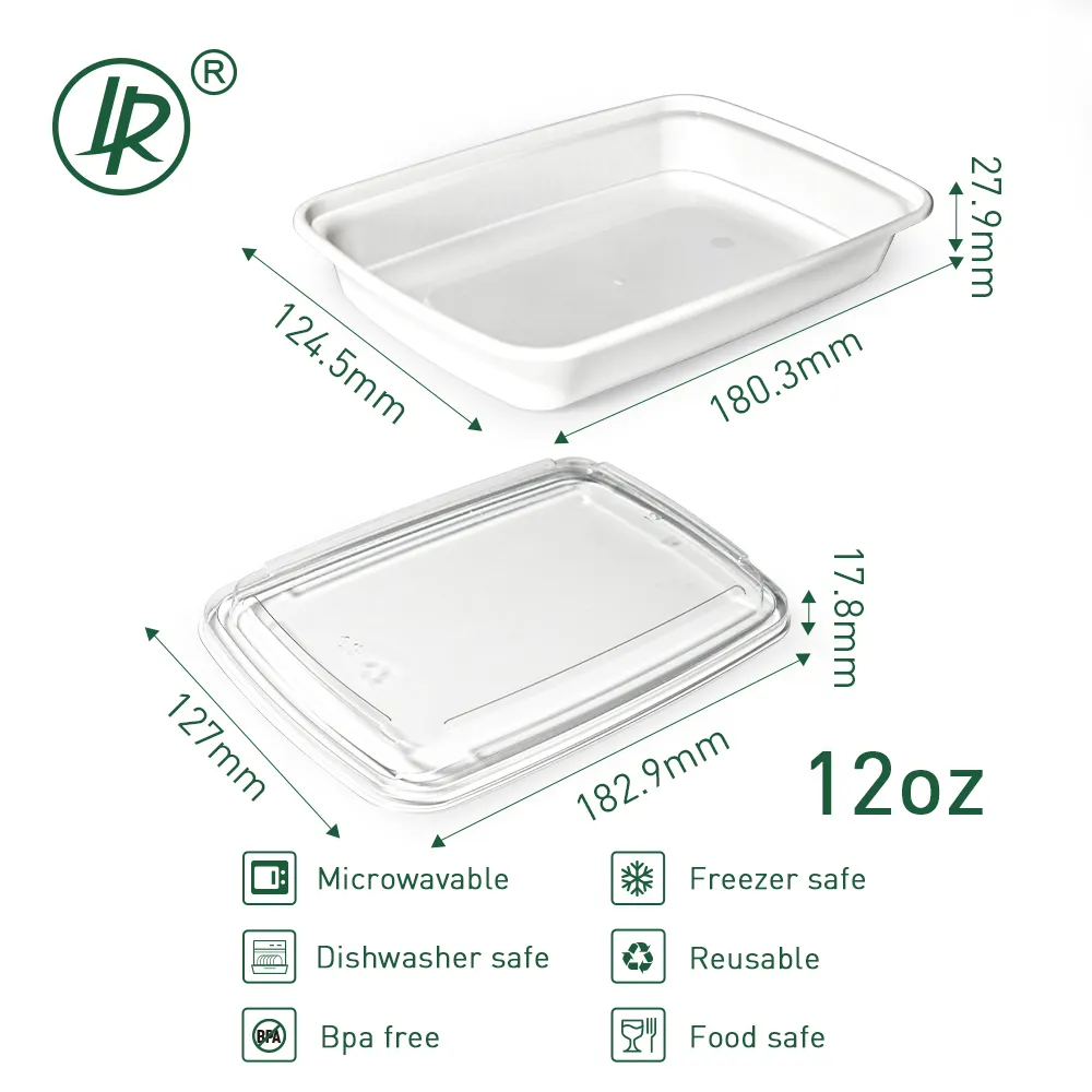 Clear Plastic Deli Containers with Lids by Lrpacking 2
