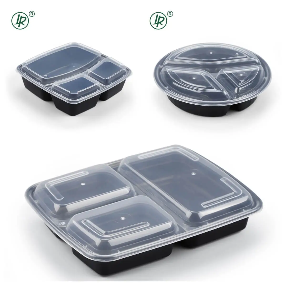 3 compartment meal prep containers